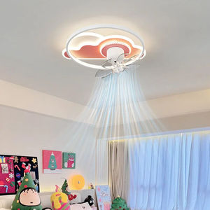 Lámpara <span class=keywords><strong>de</strong></span> Techo Moderna con Ventilador LED, Control Remoto, Regulable, Protección Ocular, Alto CRI 97, Motor <span class=keywords><strong>de</strong></span> CA <span class=keywords><strong>de</strong></span> 6 Velocidades, Funcionamiento Silencioso - Product Image 1