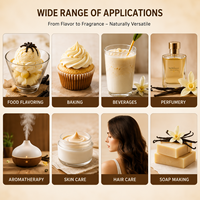 Huile Essentielle de Vanille 100% Pure Certifiée Biologique Distillée à la Vapeur Fraîche pour Soins de la Peau, Aromathérapie, Massage Corporel, Relaxation et Plus Encore