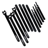Sangles de fixation auto-agrippantes écologiques avec logo imprimé, réglables, pour câbles, 100 % nylon