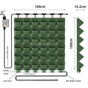 Système de jardinage mural vertical automatique à arrosage intégré, modulaire, pour décoration intérieure et extérieure, maison et bureau - Product Image 2
