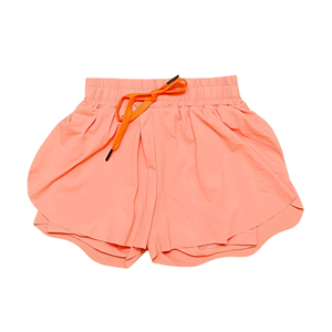 OEM Design Preorder vendita calda all'ingrosso nuovo Design estivo per bambini ragazze in tinta unita rosso Sport <span class=keywords><strong>pantaloncini</strong></span> morbidi - Product Image 4
