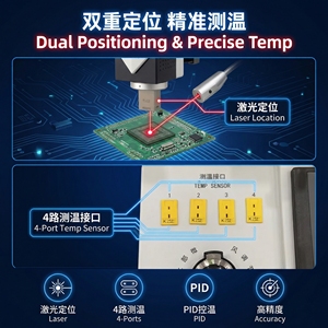Interfaz de Usuario en Chino e Inglés, Operación con Pantalla Táctil, Programa de Reparación Inteligente Integrado, Estación de Retrabajo BGA de Alta Precisión - Product Image 4