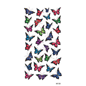 Autocollants de <span class=keywords><strong>tatouage</strong></span> temporaire style indien, motifs fleurs et papillons, transfert à l'eau sur papier, <span class=keywords><strong>pour</strong></span> le cou, la poitrine, la <span class=keywords><strong>cheville</strong></span>, art corporel <span class=keywords><strong>pour</strong></span> femmes - Product Image 5