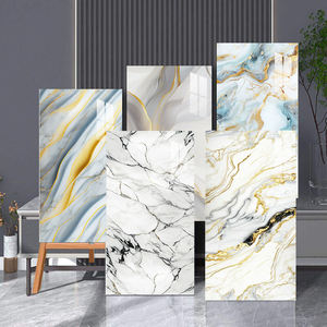 Pannelli Murali Moderni di Lusso in Finto Marmo con Vene Dorate, Pannelli Decorativi in PVC Impermeabili e Ignifughi per <span class=keywords><strong>Sfondo</strong></span> di Soggiorno e <span class=keywords><strong>Camera</strong></span> <span class=keywords><strong>da</strong></span> <span class=keywords><strong>Letto</strong></span> - Product Image 4