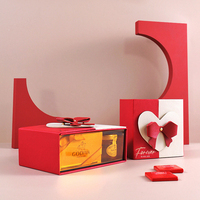 Boîte cadeau créative, recyclable et personnalisable en PU, avec toucher papier, finition laquée, double ouverture, pliable et à fermeture magnétique
