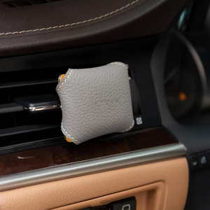 Premium leather <b>car</b> air freshener box, decorative leather <b>diffuser</b> clip for <b>car</b> air vents, and air freshener ornament. - Product Image 1