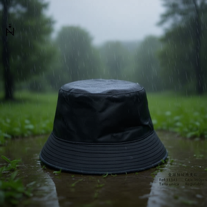 หมวกบักเก็ต สีดำ ปรับได้ ใส่ได้ทั้งชายและหญิง ป้องกันฝน สำหรับใส่กลางแจ้ง - Product Image 2