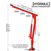 Treuil électrique de levage, capacité de 60 kg, 12V, 110V ou 380V, 1000lbs, bras de levage, remorque hydraulique, mini camion, avec CE