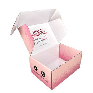 Ağır <span class=keywords><strong>3</strong></span> katmanlı 12x12x12 degrade pembe gül altın Logo Uv baskı ile posta gönderim kutusu - Product Image 4