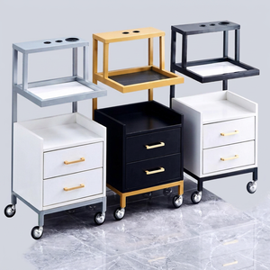 Z 2026 High Quality Mobile Wood Hair Salon Styling <b>Trolley</b> Beauty Salon <b>Tool</b> for Barber Shop Hotel Salon Furniture - Product Image 1