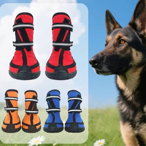 Chaussures <span class=keywords><strong>pour</strong></span> <span class=keywords><strong>chien</strong></span> ONESTEP confortables, classiques, imprimées, douces, respirantes, anti-chute, avec double sangle réfléchissante, semelle hydrofuge en polyester - Product Image 1