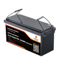Surveillance Bluetooth haute capacité systèmes de stockage solaire hors réseau 24V 100Ah LiFePO4 batterie au lithium-ion prismatique avec chauffage