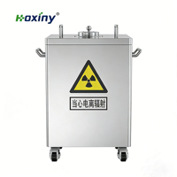 Conteneur à déchets blindé sur mesure, poubelle à déchets radioactifs doublée de plomb, poubelle mobile à pédale pour laboratoire et médecine nucléaire