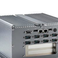 PC industriel sans ventilateur, processeur Intel ATOM D2550, 2 ports LAN, 10 ports COM, avec emplacement d'extension PCI X1+PCI 2S, large plage de température, CE RoHS IPC