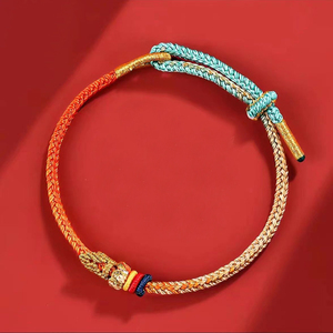 Pulsera de Paracord Ajustable y Duradera para Senderismo y <span class=keywords><strong>Camping</strong></span>, Color Rojo Simboliza la Buena Suerte - Product Image 2
