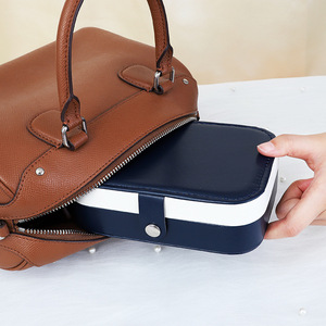 Portable PU Leather Mini <strong>Jewelry</strong> Travel Case Small Organizer Storage for Girls/Women's Earrings Convenient Travel <strong>Jewelry</strong> <strong>Box</strong> - Product Image 6