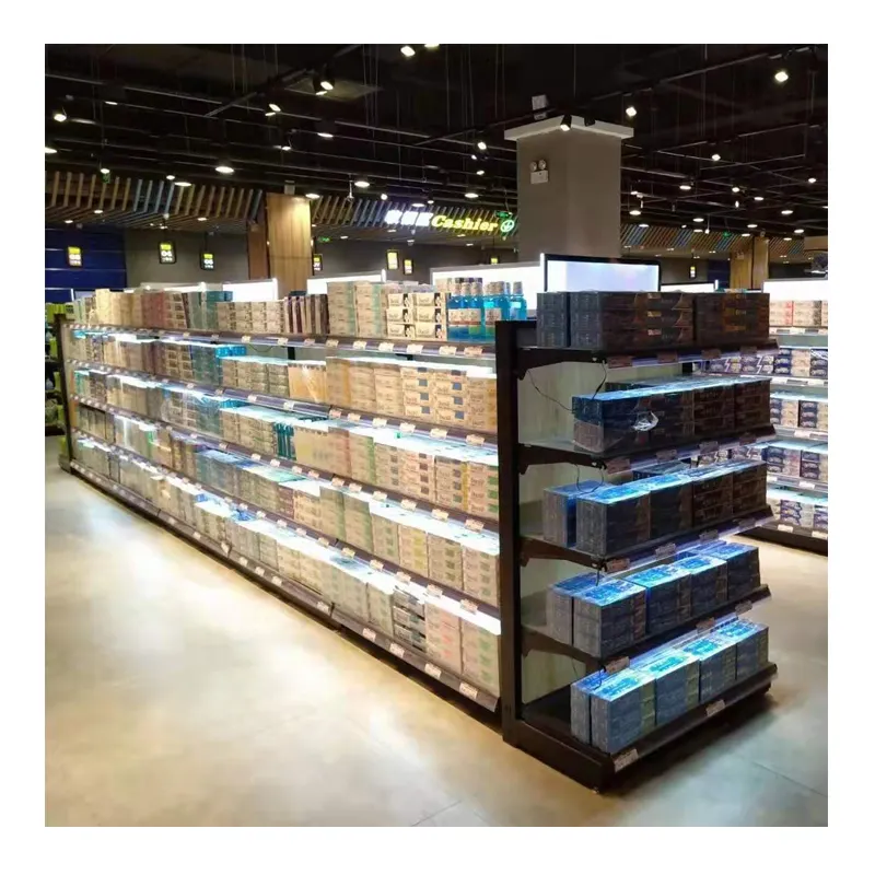 Multifunctional Grocery Medical Store Furniture Shelving Wooden Retail Store Shelving Display Cabinets With Glass