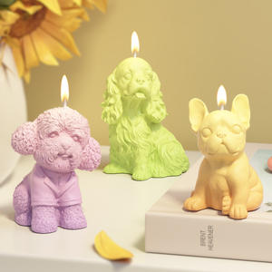 Molde de silicona 3D para perros de tendencia, 8 estilos, yeso de hormigón DIY, molde de vela de aromaterapia para manualidades, decoración del hogar para herramientas de pastel - Product Image 1