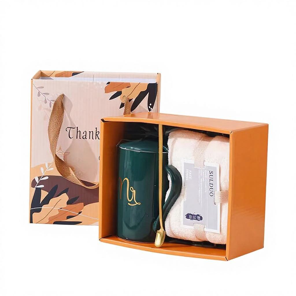 Green - towel ounce cup set