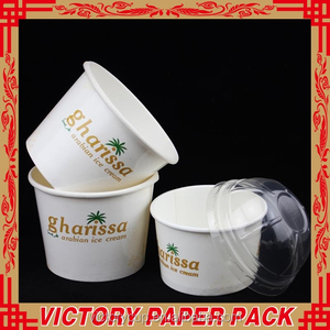 500 ml <span class=keywords><strong>1000</strong></span> ml doble pe papel recubierto de yogur taza de crema de hielo taza - Product Image 2