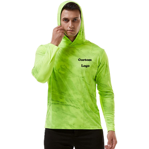 مصنع عالية الجودة قميص الصيد مخصص البوليستر تنفس طويلة الأكمام قميص الصيد مقنعين - Product Image 1