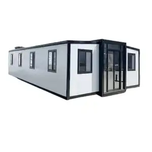 Wholesale 20FT expandable container homes prefab steel expandable Double wing container houses with 3 bedroom