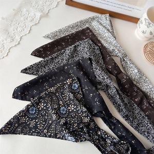 2025 nuovo colore Chiffon stampato cerchietto lungo nastro da donna <span class=keywords><strong>Bandana</strong></span> etnica sciarpa da donna africano foulard da ragazza fascia per la testa alla rinfusa - Product Image 2