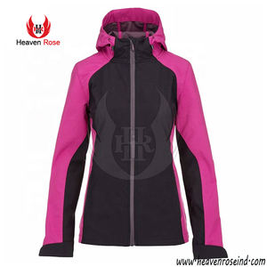 Chaqueta Softshell de invierno delgada y atractiva para mujer, dos tonos, impermeable y transpirable con decoración bordada - Product Image 4