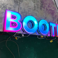 Letrero Luminoso Personalizado de Acrílico Líquido Iluminado en 3D RGB a Todo Color con Logotipo LED para Tienda de Juguetes o Bar