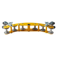 Très résistant 60 ° /90 °   Rouleaux de guidage d'angle multi-rouleaux en aluminium pour la construction de lignes de télécommunications à fibre optique aériennes