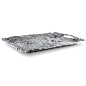 Plateau de service à fruits en aluminium de luxe écologique - Assiette décorative pour la maison pour les collations et les fêtes - Product Image 1