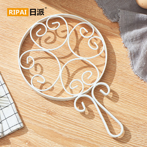 Support de casserole en fer Ripai avec poignée, coussin isolant thermique, dessous de plat anti-brûlure, utilisation domestique en cuisine - Product Image 3