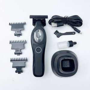 Venta caliente de carga USB Clippers DLC Blade Recortadora eléctrica Carga rápida Profesional Black Trimmer Man mquinas de <span class=keywords><strong>Barbera</strong></span> - Product Image 1