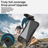 Coque de téléphone à couverture intégrale à 360 degrés pour iPhone 18 Pro 17 Air/17 Pro Max/Pro/17, protection d'écran avant transparente en TPU+acrylique+PET