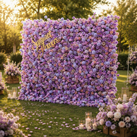 Mur de fleurs artificielles violettes ZHANGJIAJIE SUMMER FLOWER pour mariage, toile de fond en rouleau