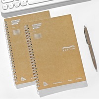 Carnet à spirales en papier kraft format A5, personnalisable avec logo, pour réunions d'affaires et minutes de réunion