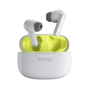 Sanag T80s פרו חדש הגעה משחקים Tws רעש ביטול Bluetooth Bt5.1 חוט אמיתי פחות אוזניות