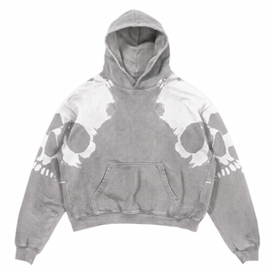 Vente en gros de sweats à capuche oversize vierges pour hommes, personnalisables avec logo, en molleton épais délavé à l'acide, style streetwear, haute qualité 7749 - Product Image 2
