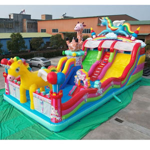 Château gonflable géant avec toboggan, parcs gonflables, parc de jeux pour enfants, aire de jeux gonflable à thème pour événements - Product Image 5