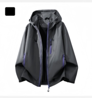 Veste d'hiver gothique réversible pour homme, simple boutonnage, col en V, en denim et cuir véritable, manches papillon, écologique