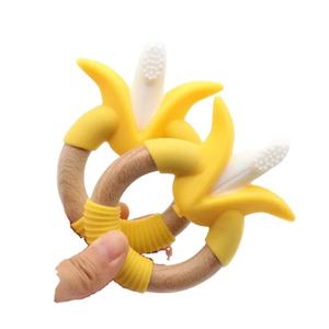 Jouet <span class=keywords><strong>banane</strong></span>, brosse à dents, hochet en bois, jouet pour bébé, à mâcher, nouveau produit - Product Image 1