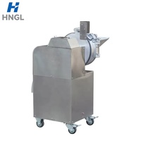 Compacte roestvrijstalen 3D-snijmachine, automatische snijmachine voor bevroren vlees, groenten en fruit, 710 x 640 x 990 mm
