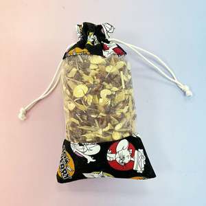Sachet en organza pour fenêtre à la lavande, sac à cordon en coton et ramie avec logo personnalisé imprimé pour le stockage du thé, du café et des herbes - Product Image 6