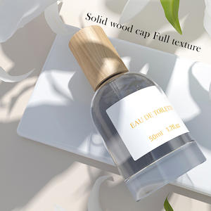Vietnam Custom 30ml 50ml Refillable Wooden Cap <b>Empty</b> Luxury <b>Glass</b> Perfumes <b>Bottles</b> With Box Packaging - Product Image 4