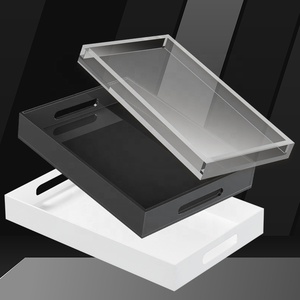 Tùy chỉnh <span class=keywords><strong>Acrylic</strong></span> Khay lưu trữ trong suốt hiển thị giá món tráng miệng và bánh mì khay hiển thị cabinetcustomized logo nhà máy bán buôn - Product Image 2