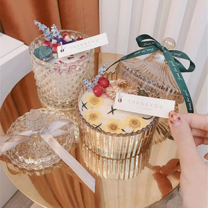 Luxe Moderne Diamant Goutte D'eau Forme De Stockage Pot De Fermentation En Gros Cristal Cuisine Deli Verre Clair Couleur Alimentaire Maison <span class=keywords><strong>YAF</strong></span> - Product Image 3