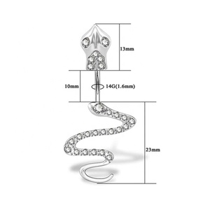 Donne <span class=keywords><strong>all</strong></span>'ingrosso Sexy Sanke <span class=keywords><strong>ombelico</strong></span> <span class=keywords><strong>Piercing</strong></span> anelli <span class=keywords><strong>ombelico</strong></span> anelli di pancia in acciaio chirurgico - Product Image 5