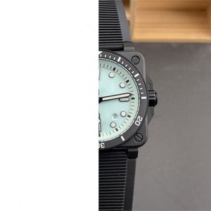 Reloj de Buceo Cuadrado Negro con Esfera Azul Claro, Reloj Automático para Hombre Resistente al Agua 100M con Correa de Goma - Product Image 2
