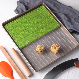 Snowflake Crisp Mold With Cutting Lines <b>Silicone</b> Baking <b>Tool</b> For Nougat Milk Candy Sachima Making - Product Image 3