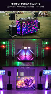 P2.5 Customized P2.5 Flexible Screen DJ Booth Drawer Double Layer LED Player Events Station Desk <b>Table</b> Stand Wheels LED - Product Image 4
